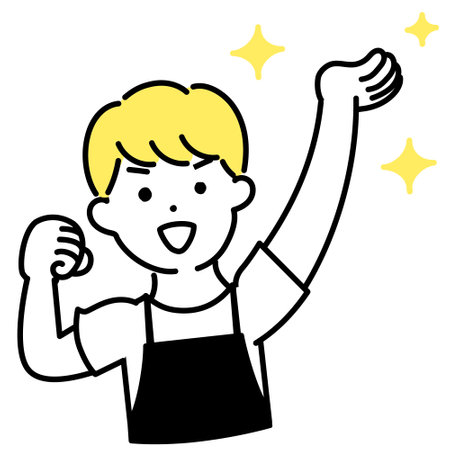 Illustration Series of Cute Person _ Male clerk _ Liftのイラスト素材