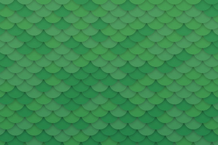 Simple background image of green scale patternの写真素材