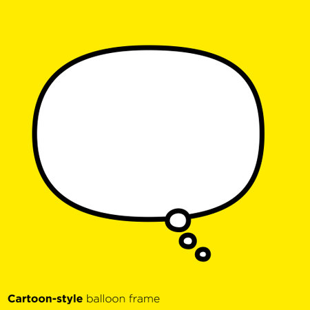 Illustration material of a simple design round speech bubbleのイラスト素材