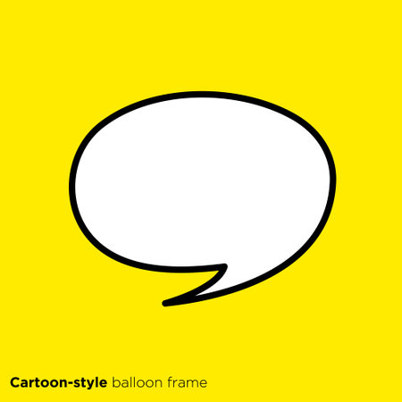 Illustration material of a simple design round speech bubbleのイラスト素材