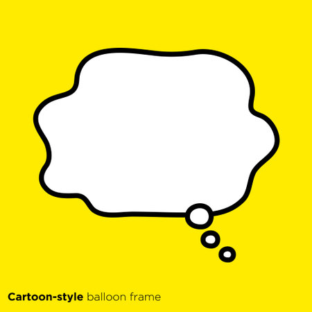 Illustration material of a simple design of a weak speech bubbleのイラスト素材