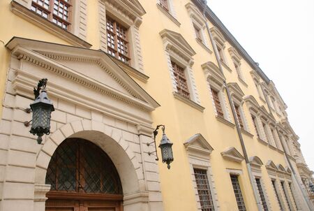 Facade of an ancient buildingの写真素材