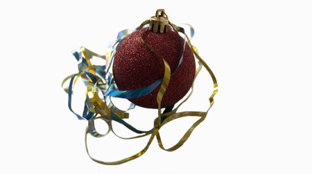 Christmas ball on a garlandの写真素材