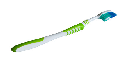 toothbrush on white backgroundの写真素材