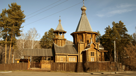 wooden churchの写真素材