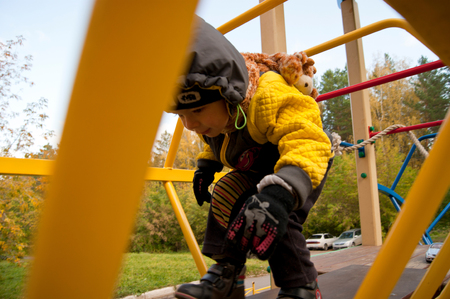 boy on the Playgroundの写真素材