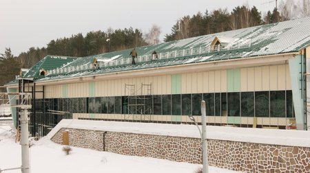 repair and decoration of the railway stationの写真素材