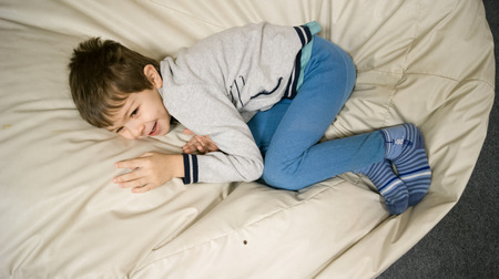 child playing in the sensory roomの写真素材