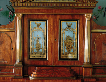 Tsarskoye Selo, Russia - 05 March 2015: wood furniture at Tsarskoye Selo Pushkin Palace near Saint Petersburgのeditorial素材