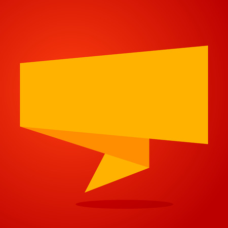 Vector banner isolated icon, origami style, vector illustrationのイラスト素材