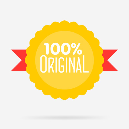 Cute original isolated blank badge, vector illustrationのイラスト素材