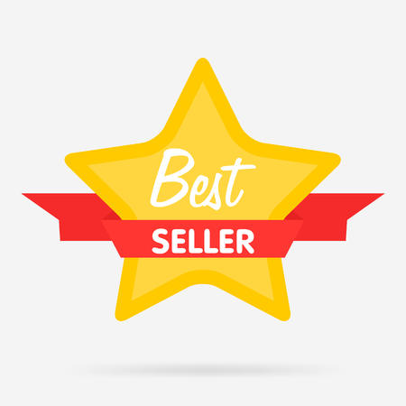 Best seller isolated cute badge, vector illustrationのイラスト素材
