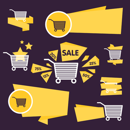 Sale tag vector isolated. Sale sticker with special advertisement offer.のイラスト素材