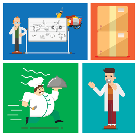 Fast delivery elements, vector illustration banners for web or printed materials.のイラスト素材