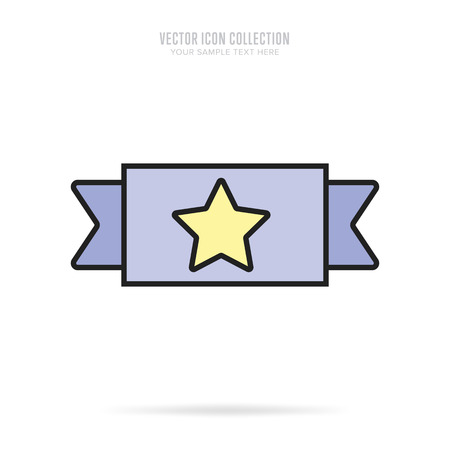 Awar icon vector isolated on white background. Flat design style.のイラスト素材