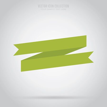 Ribbon isolated vector in flat design style. Colorful abstract ribbon.のイラスト素材