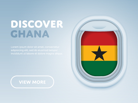Flight To Ghana Traveling Theme Banner Design For Website Mobile