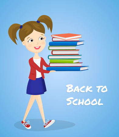 Back to school infographics concept icons flat design vector illustration. Concept icons of education and learning. Knowledge sign.のイラスト素材