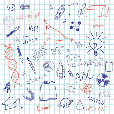 Back to school infographics concept icons flat design vector illustration. Concept icons of education and learning. Knowledge sign.のイラスト素材