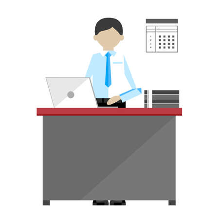 Project manager isolated on white background vector illustrationのイラスト素材