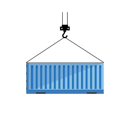 Cargo or shipping container icon isolated on white background.のイラスト素材