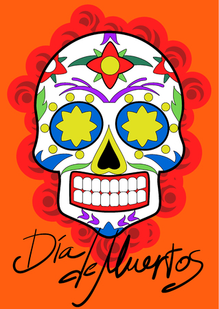 Day of the Dead celebration. Traditional Mexican Festive concept vector illustration.のイラスト素材