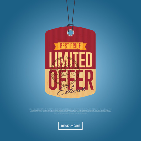 Limited offer isolated sale stickerのイラスト素材