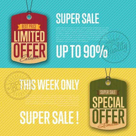 Special and limited offer isolated sale stickerのイラスト素材