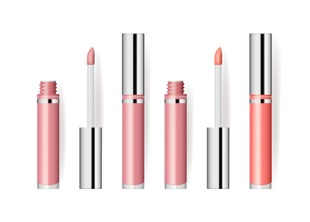 Realistic makeup cosmetics vector setのイラスト素材