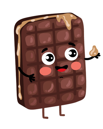 Funny cookie isolated cartoon characterのイラスト素材