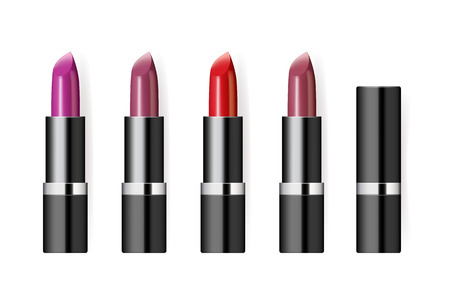 Realistic makeup cosmetics vector setのイラスト素材