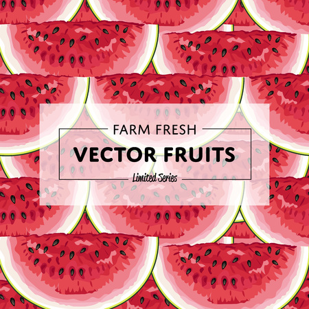 Organic farm fruit square bannerのイラスト素材