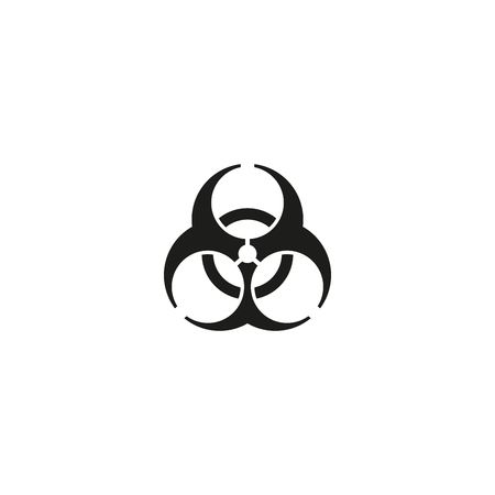 Biological risk symbol on white backgroundのイラスト素材