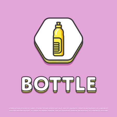 Bottle colour icon in line designのイラスト素材