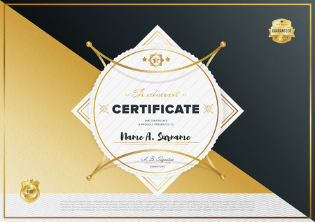 Vector certificate templateのイラスト素材