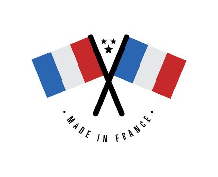 Made in France isolated certificate element.のイラスト素材