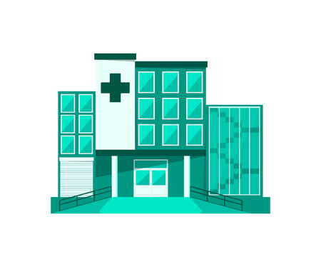 Hospital building isolated illustration.のイラスト素材