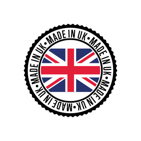 Made in England round rubber stamp for productsのイラスト素材