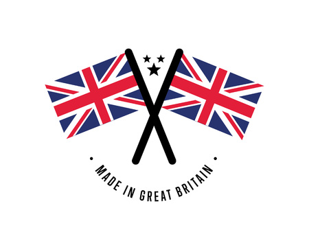 Made in England isolated certificate elementのイラスト素材