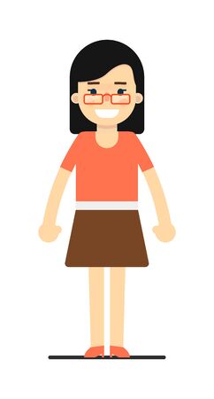 Beautiful pretty woman in casual clothesのイラスト素材