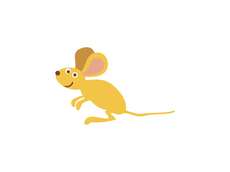 Funny field mouse personage vector illustrationのイラスト素材
