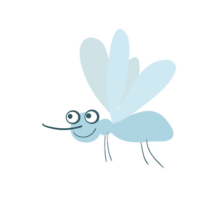 Funny mosquito cartoon vector illustrationのイラスト素材