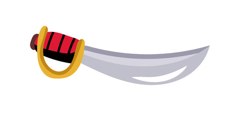 Pirate sword isolated vector icon.のイラスト素材
