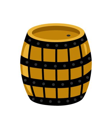 Wooden rum barrel isolated vector iconのイラスト素材