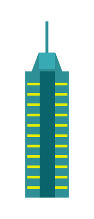 Urban skyscraper isolated vector iconのイラスト素材