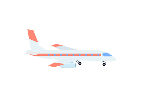 Passenger airplane isolated vector iconのイラスト素材