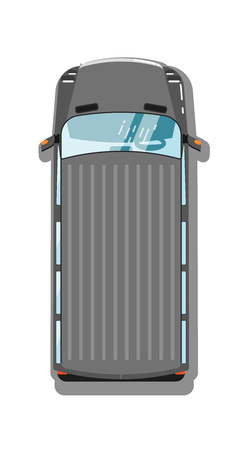Commercial van top view iconのイラスト素材