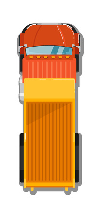 Commercial tipper top view iconのイラスト素材
