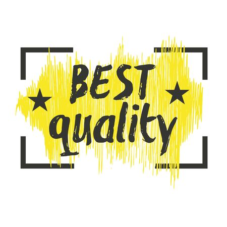 Best quality hand drawn isolated labelのイラスト素材