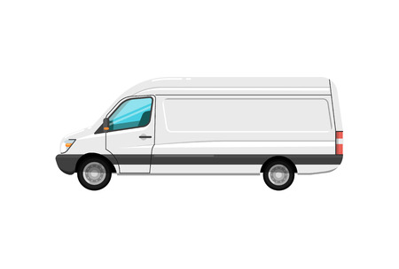 Commercial cargo van isolated iconのイラスト素材